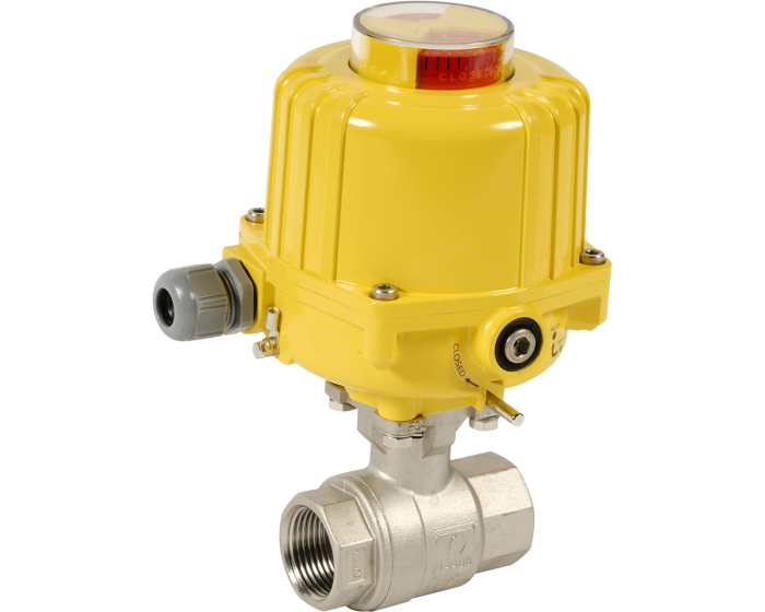 2 piece stainless steel ball valve 715XS 1/2'' + SA05 24V AC/DC